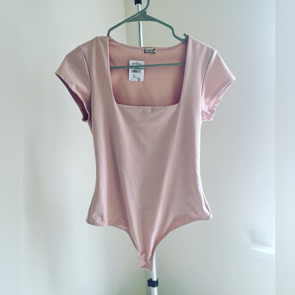 Free People Pink bodysuit
